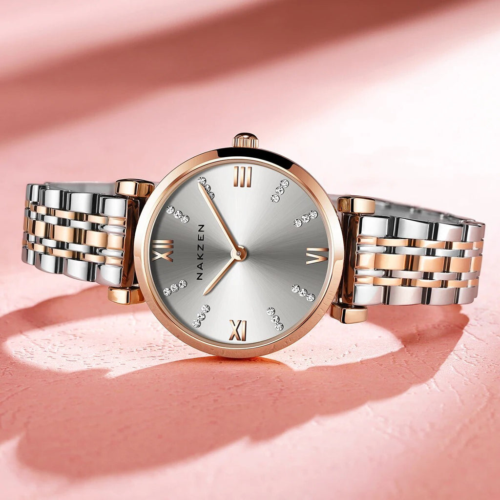 Fashion Ladies Watch Women 2021 New Rose Gold Dress Quartz Watches Luxury Diamond Wristwatches Relogio Feminino Bracelet Clock