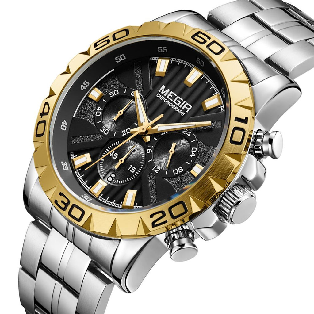 MEGIR Watches Business Mens Watches Top Brand Luxury Quartz Casual Wristwatch Date Clock Waterproof Wrist Watch Chronograph 2087