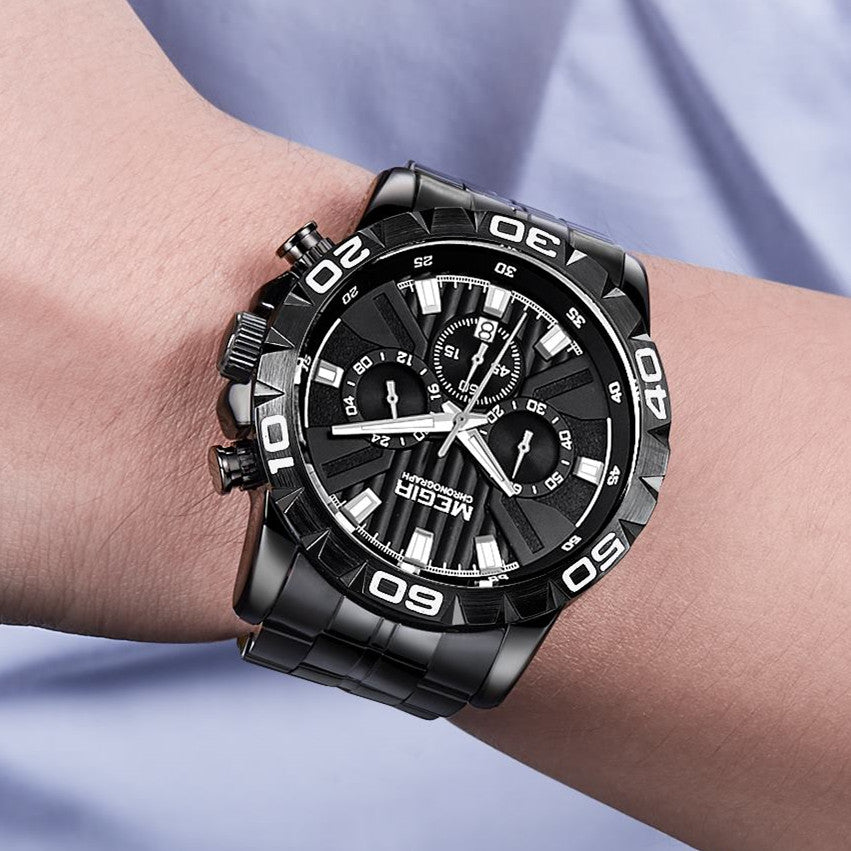 MEGIR Watches Business Mens Watches Top Brand Luxury Quartz Casual Wristwatch Date Clock Waterproof Wrist Watch Chronograph 2087
