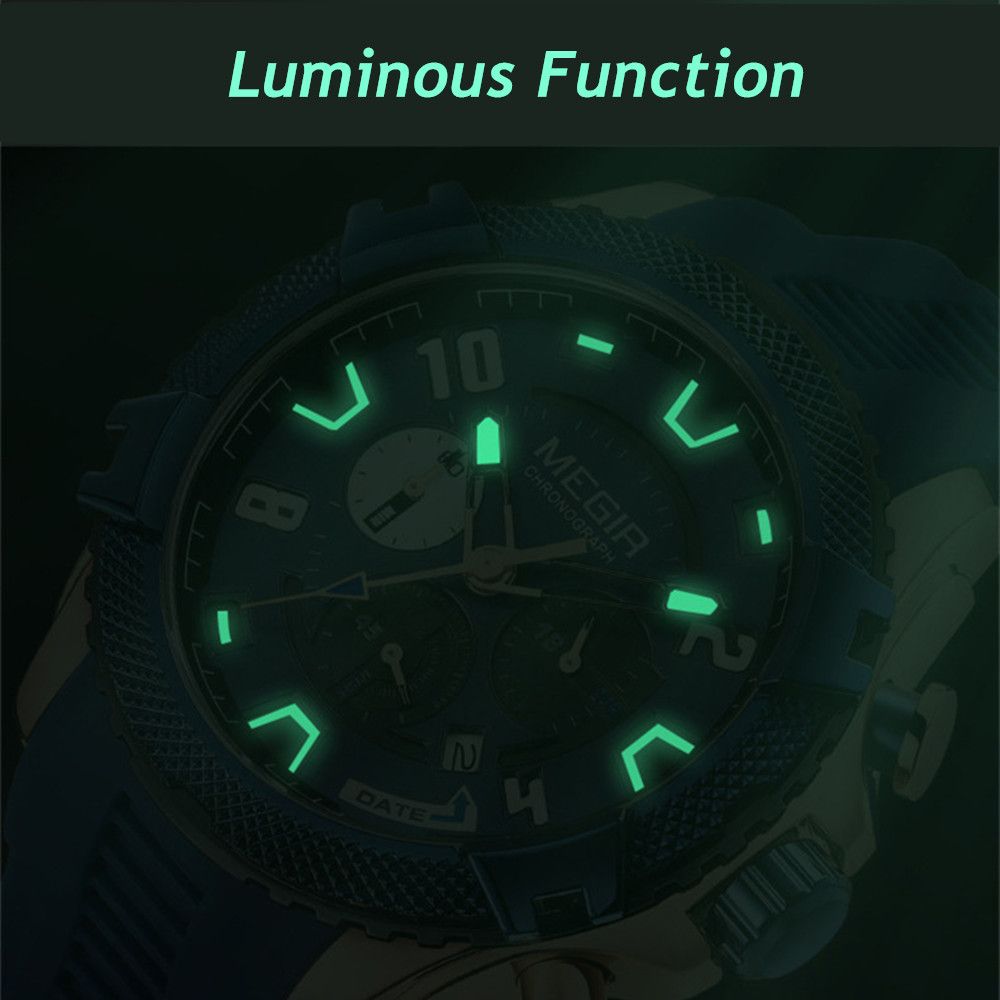 MEGIR Luxury Men's Watches Fashion Sport Quartz Watch Waterproof Date Chronograph Military Wristwatches Clock Reloj Hombre 2200