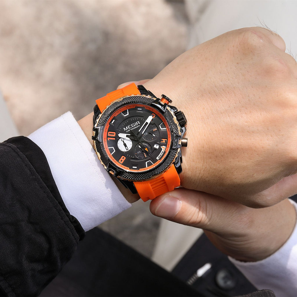 MEGIR Luxury Men's Watches Fashion Sport Quartz Watch Waterproof Date Chronograph Military Wristwatches Clock Reloj Hombre 2200