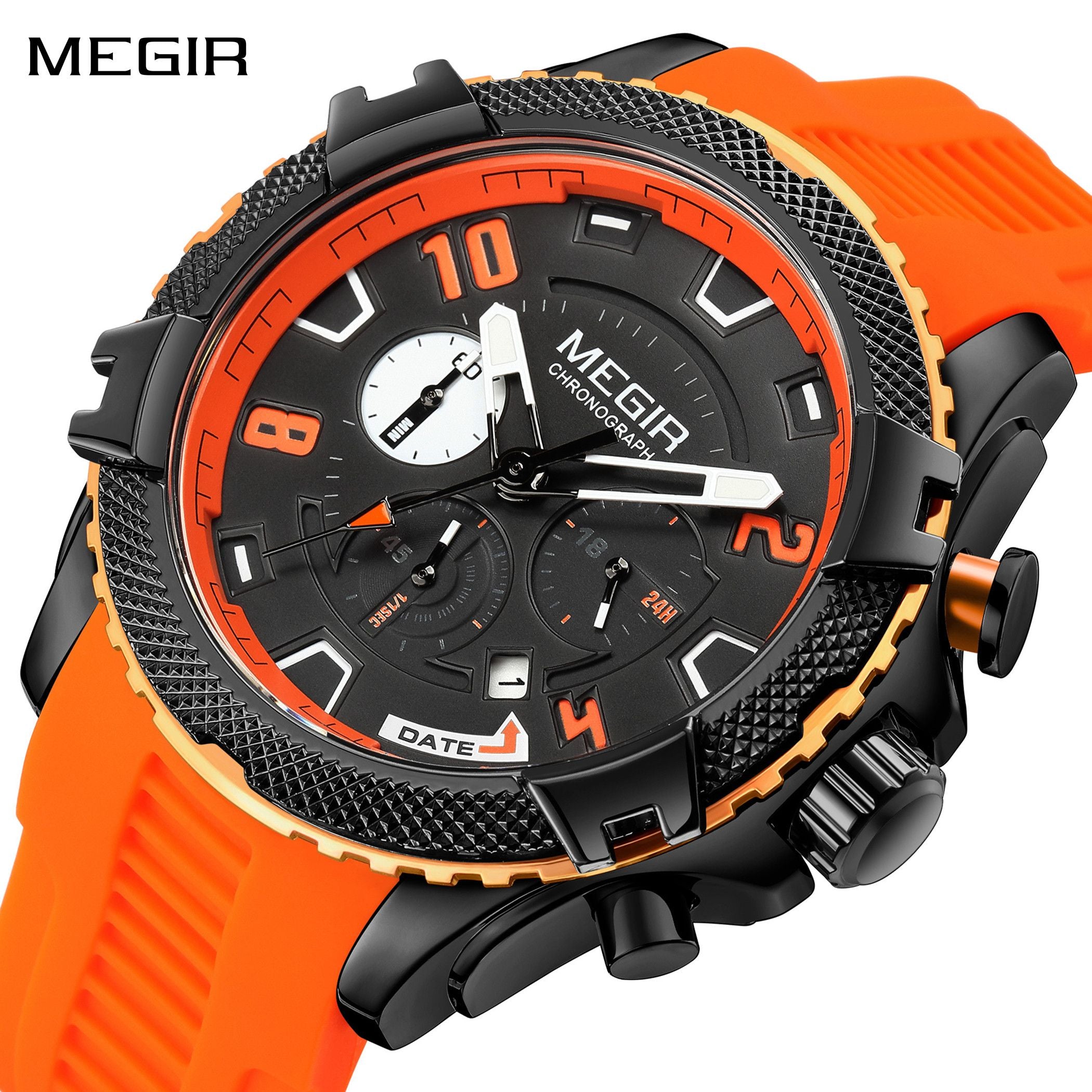 MEGIR Luxury Men's Watches Fashion Sport Quartz Watch Waterproof Date Chronograph Military Wristwatches Clock Reloj Hombre 2200